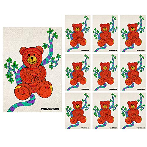 WONDRBOX Art and Craft Activity for Kids (Gond Canvas Art (Pack of 10)) - Image 1