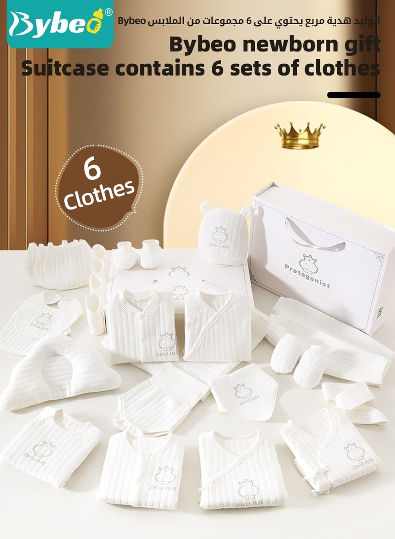 Bybeo 28PCS Newborn Baby Gifts Set, Newborn Layette Gift Set, Baby Clothes Accessories Set for Boys and Girls, Premium Cotton, Perfect Gift Box with Beautifully Suitcase for Spring Summer Autumn Winter - Image 4