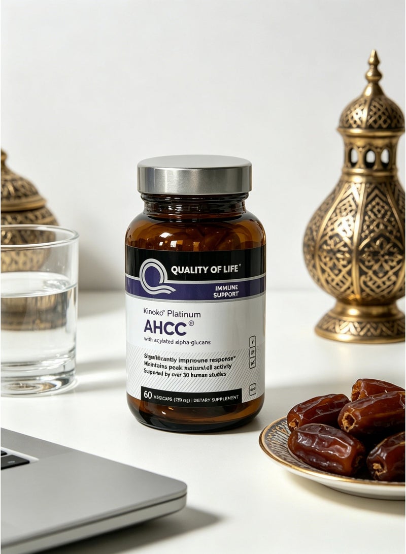 كوالتي أوف لايف مكمل غذائي لدعم المناعة من AHCC - 60 كبسولة نباتية - Image 3