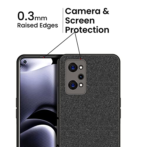 KAPA Polycarbonate Soft Full Fabric Protective Back Case Cover for Realme Gt Neo 3T and Gt Neo 2 (Black) - Image 2