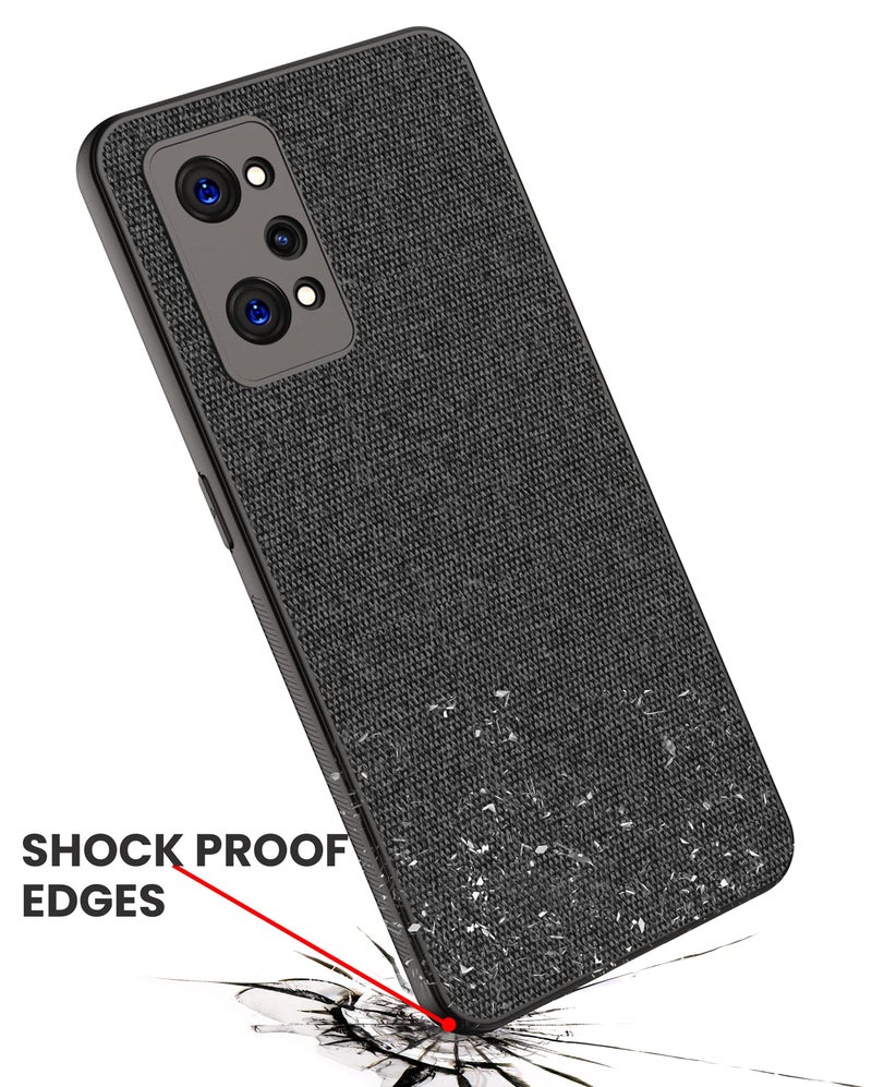 KAPA Polycarbonate Soft Full Fabric Protective Back Case Cover for Realme Gt Neo 3T and Gt Neo 2 (Black) - Image 4