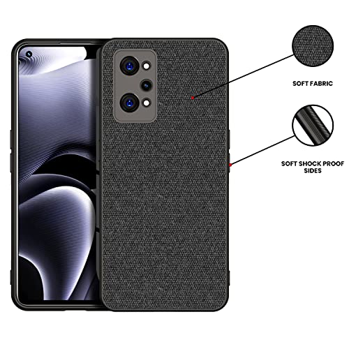 KAPA Polycarbonate Soft Full Fabric Protective Back Case Cover for Realme Gt Neo 3T and Gt Neo 2 (Black) - Image 3