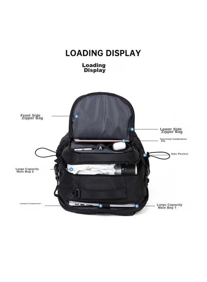 Slazenger Men's Large Capacity Backpack, Outdoor Travel Bag, Commuter Business Laptop Bag, Student Schoolbag, Business Casual Backpack - Image 3