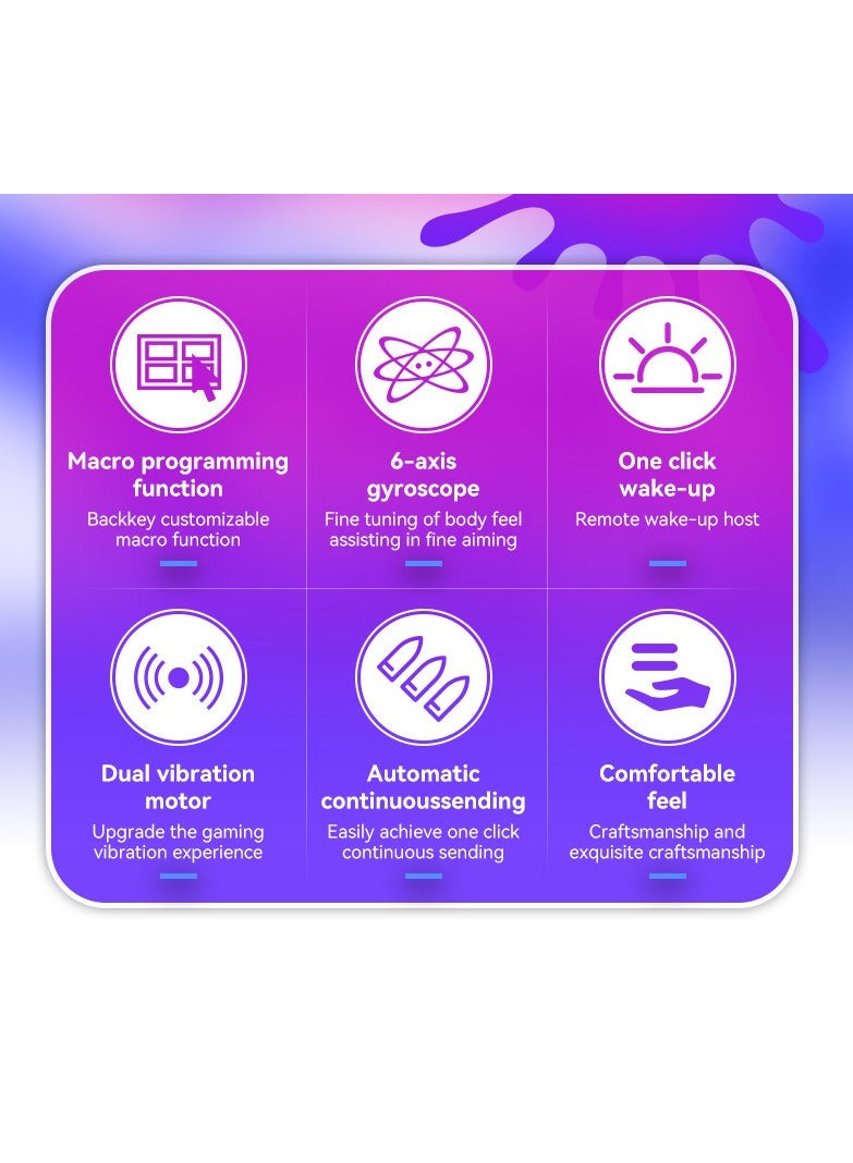 وحدة تحكم Switch Joy-Con JOY-04: برمجة ماكرو، جيروسكوب، اهتزاز مزدوج، وضع توربو، وتصميم مريح (أحمر وأزرق)