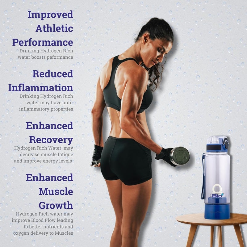 BioPlus HYDROGEN WATER Bottle |SPE-PEM Technology|1 Year Warranty| Platinum Titanium plates |Inhallation Feature| No Chlorine No Ozone Mixing| H2 > 1500 PPB | -ORP -750 mv| Purity 99.9% H2 | Health Benefit - Image 3