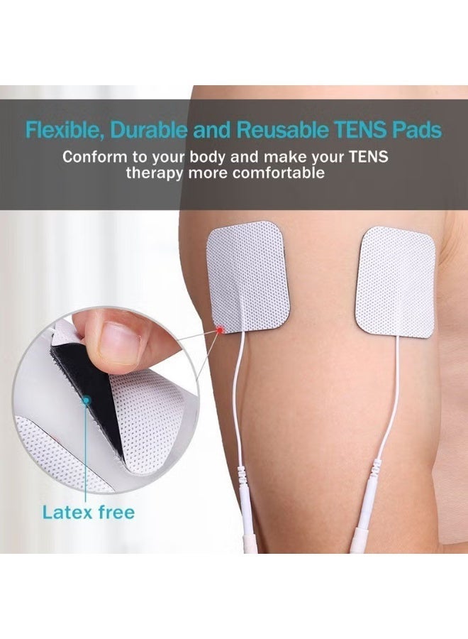 TEXSENDA 20-Pack Of 5 X 5 Cm Self-Adhesive Replacement Tens Electrode Pads. Wire Size 2.0mm. - Image 2
