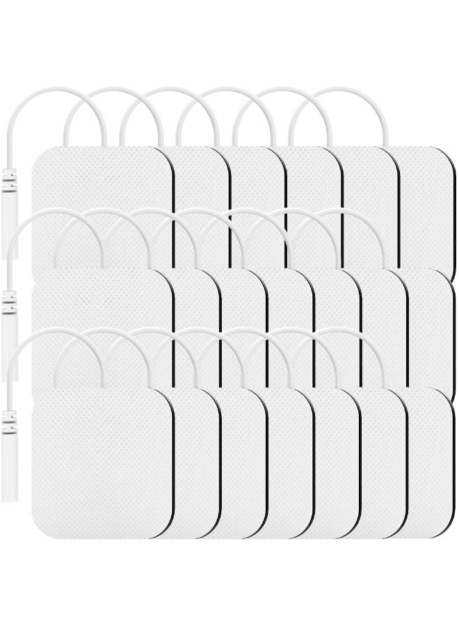 TEXSENDA 20-Pack Of 5 X 5 Cm Self-Adhesive Replacement Tens Electrode Pads. Wire Size 2.0mm. - Image 1