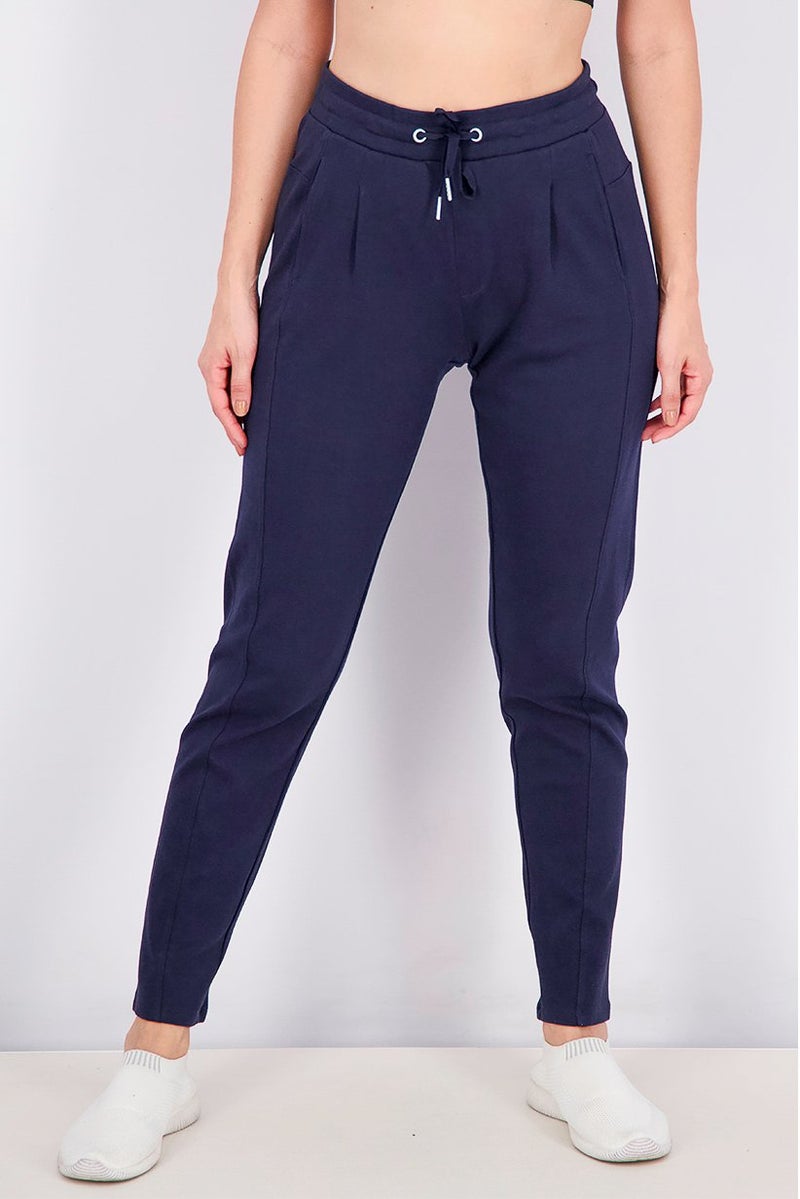 Tchibo Women Stretchable Jogger Pants, Navy Blue - Image 1