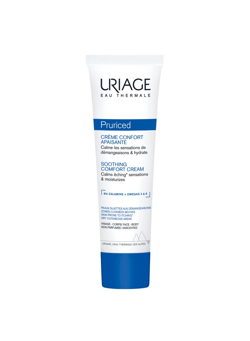 Uriage Pruriced Soothing Face And Body Cream Alpine Thermal Water | For Itch Relief Dry Irritated And Sensitive Skin 100ml - Image 1