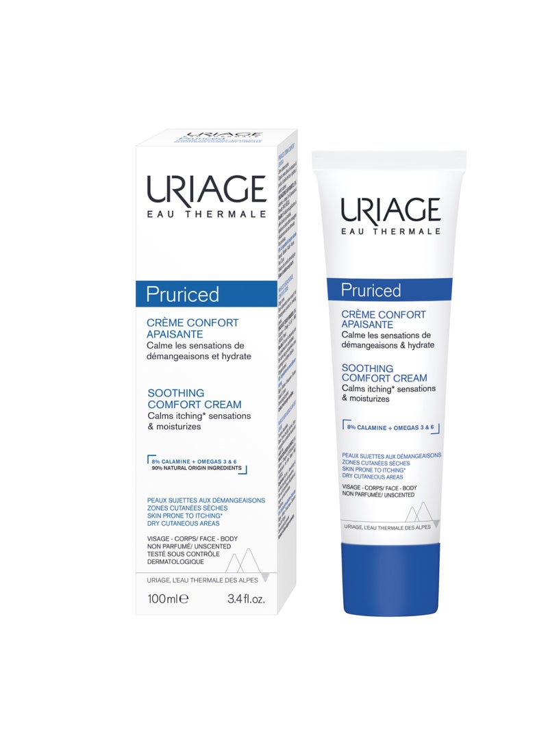 Uriage Pruriced Soothing Face And Body Cream Alpine Thermal Water | For Itch Relief Dry Irritated And Sensitive Skin 100ml - Image 2