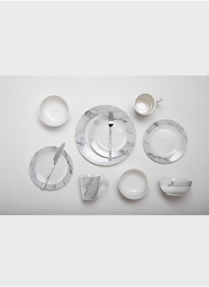 Premier White Marble 16 Piece Dinner Set