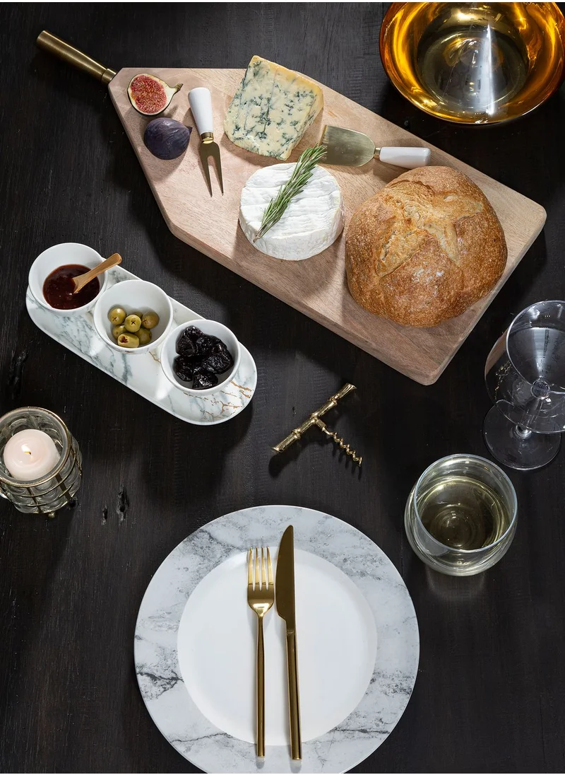 Premier White Marble 16 Piece Dinner Set