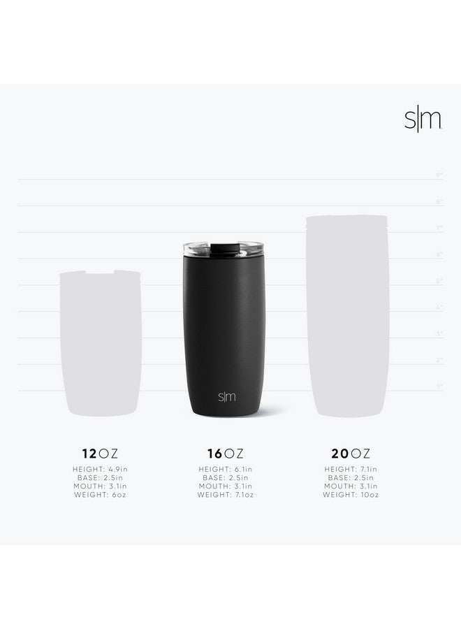 Simple Modern Simple Modern Travel Coffee Mug Tumbler with Flip Lid | Reusable Insulated Stainless Steel Cold Brew Iced Coffee Cup Thermos | Gifts for Women Men Him Her | Voyager Collection | 16oz | Winter White - Image 3