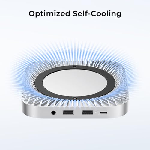 GIISSMO 40Gbps Aluminum Hub & Stand for New M4/M4 Pro Mac mini (2024) with 40Gbps NVMe/M.2 SSD Enclosure, 2X USB-A, USB-C Host, 3.5mm Audio – Compatible with All New Mac mini M4/M4 Pro - Image 5