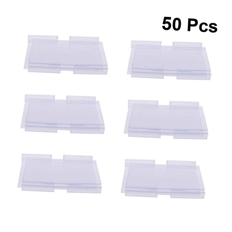 علامات أرفف بلاستيكية من PVC 50 قطعة، سهلة التركيب بمقاس 40x60 مم للمتاجر والسوبرماركت - Image 3