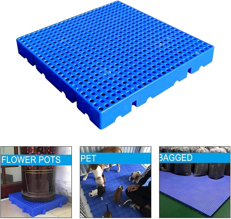 حجم متوسط منصة بلاستيكية مهواة قابلة للتكديس مقاومة للماء شبكية لتخزين قبو الحديقة - Image 5