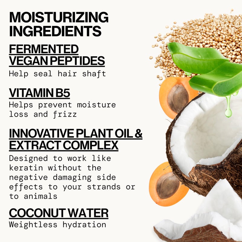 Pacifica Coco Peptide Damage Care Shampoo & Conditioner Set â€“ Repairing Hair Care for Dry Damaged Hair Vegan Collagen & Peptides for Split Ends & Breakage Sulfate Free Clean Vegan Dermatologist Tested - Image 4