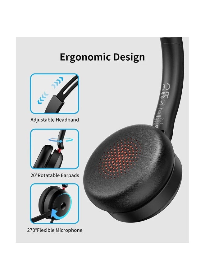 onikuma X81 Gaming Headset with Microphone – Professional Over-Ear Wired Computer Headphones, Noise Cancelling, LED Light, Surround Sound - Image 3