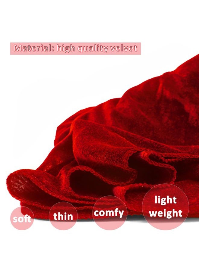 Mayplous Halloween Costumes Women Men Cosplay Long Cape Cloak Fancy Dress for Role Play (Red, 150cm / 59") - Image 4