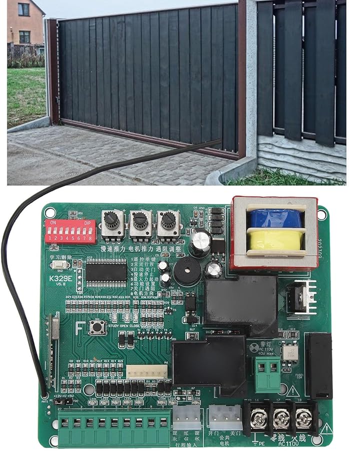 يوسو 110 فولت لوحة تحكم محرك فاتح الباب المنزلق مع حافة أمان ومؤشرات LED - Image 4