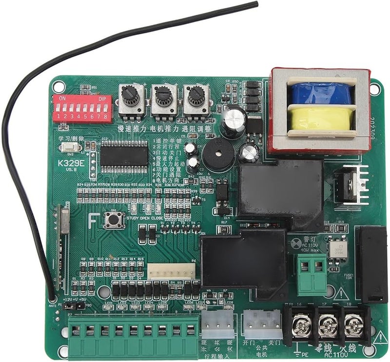 يوسو 110 فولت لوحة تحكم محرك فاتح الباب المنزلق مع حافة أمان ومؤشرات LED - Image 2