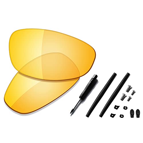 SAUCER Premium Replacement Lenses & Rubber Kits for Oakley Juliet | UV400 Protection, Anti-Scratch, Precise Fit Sunglasses High Defense - HD Yellow - Image 1