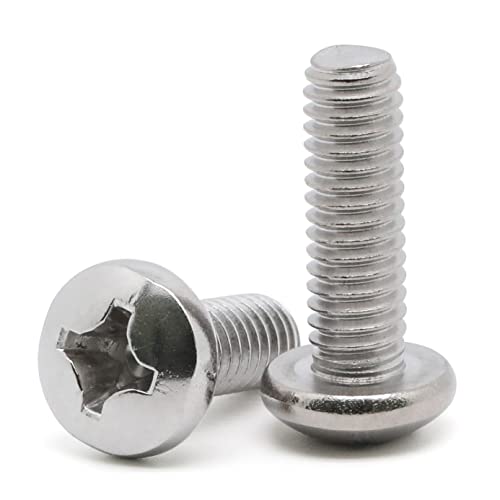 MewuDecor 10-24 x 1-1/2" (1/2" to 3" Available) Pan Head Machine Screws, Full Thread, 304 Stainless Steel 18-8, Pack of 50 - Image 3