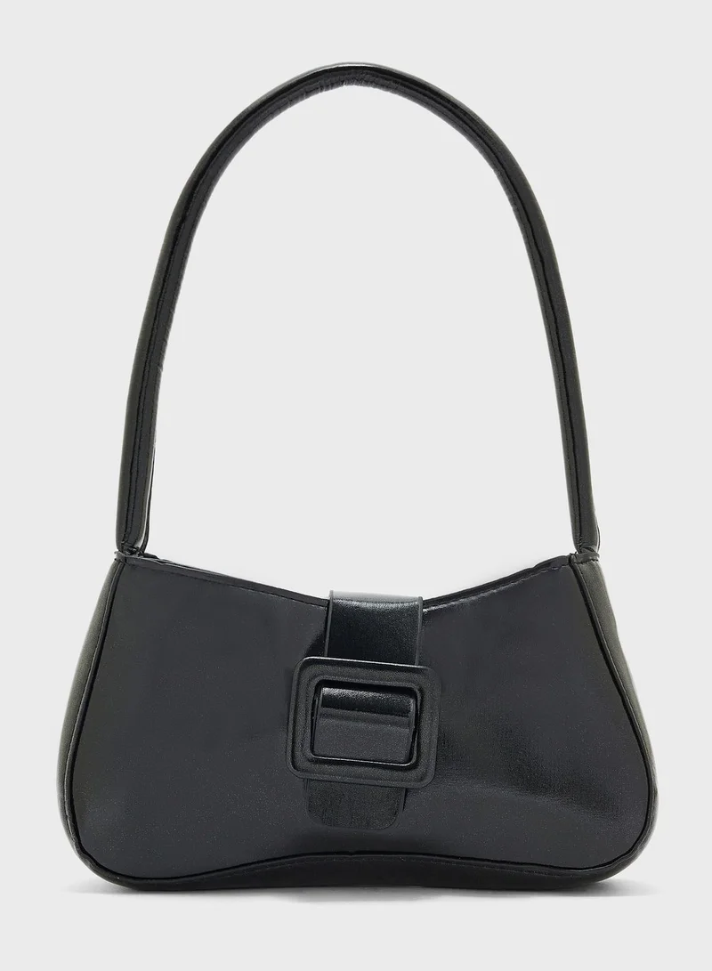 جينجر Baguette Bag With Buckle Detail