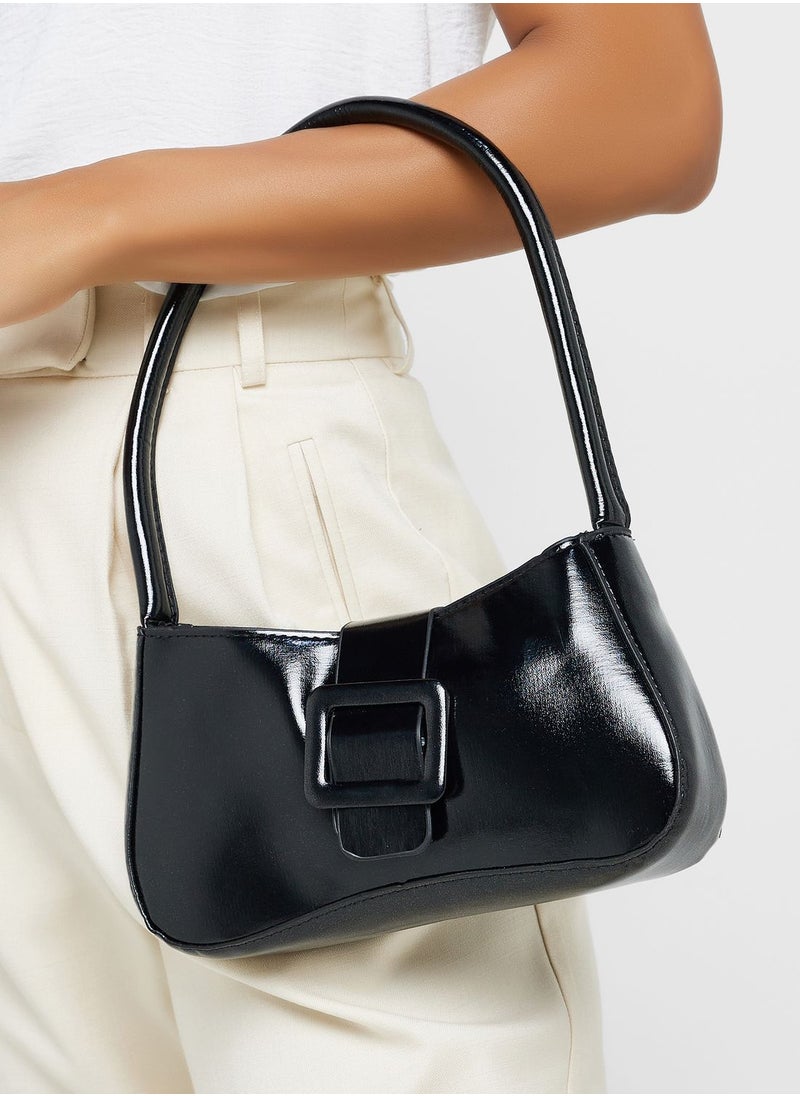 Ginger - Baguette Bag With Buckle Detail - Image 1