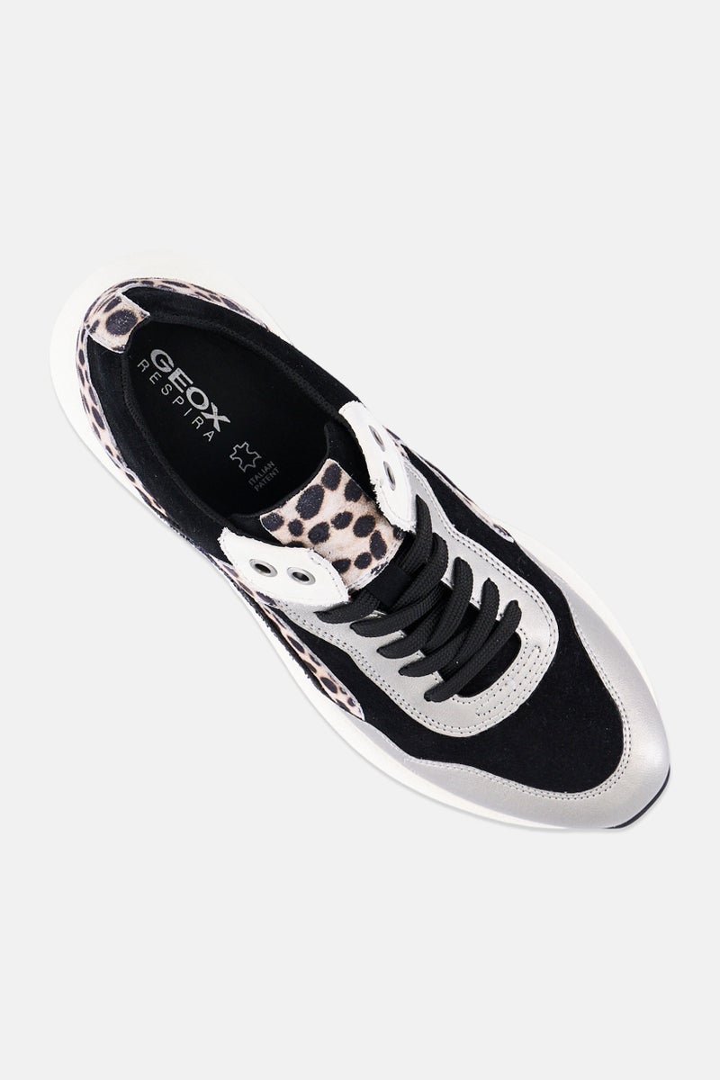 GEOX Women D Backsie B Lace Up Casual Shoes, Multicolor - Image 4