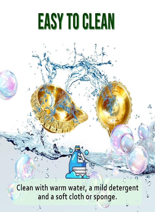 KRATI EXPORTS 4 قطع من النحاس Kuber Diya مجموعة Diwali Diyas Pooja مصباح الزيت الهندي التقليدي ديباك (متوسط) - Image 5