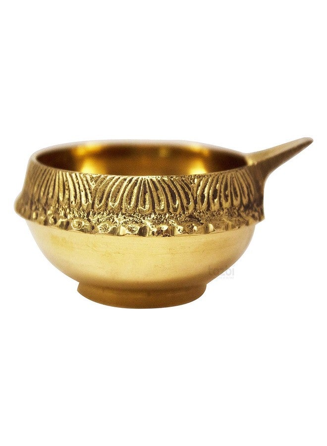 KRATI EXPORTS 4 قطع من النحاس Kuber Diya مجموعة Diwali Diyas Pooja مصباح الزيت الهندي التقليدي ديباك (متوسط) - Image 4