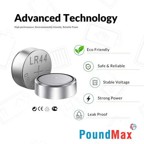 PoundMax 10 x AG13 LR44 1.5 V Alkaline Button Cell Battery - Image 5