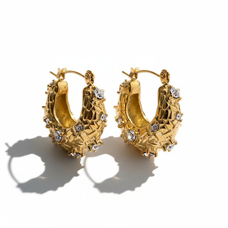 Bariq The Nur Crushed Hoop - Tarnish Free - Image 1