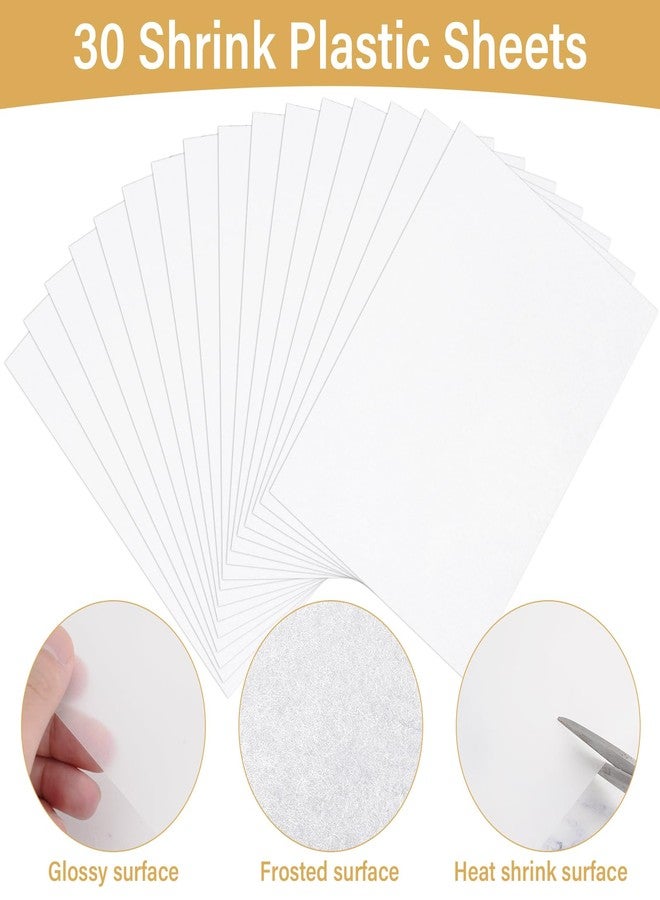 CRTWDMAN 161 Pcs Shrink Paper Keychain Kit,with 30 Pcs Shrinky Plastic Sheets 7.9"x5.7",Hole Punch,Lobster Clasps,Jump Rings DIY Crafts for Adults and Teens - Image 3