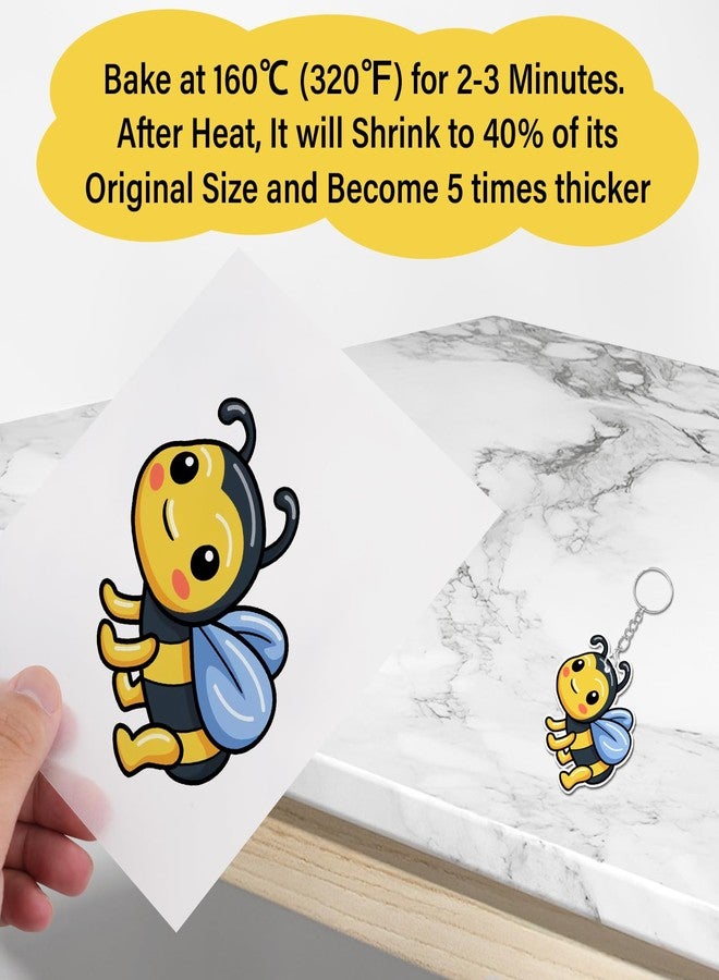 CRTWDMAN 161 Pcs Shrink Paper Keychain Kit,with 30 Pcs Shrinky Plastic Sheets 7.9"x5.7",Hole Punch,Lobster Clasps,Jump Rings DIY Crafts for Adults and Teens - Image 5