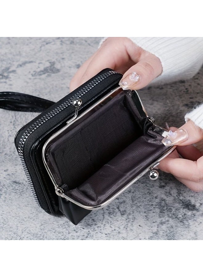Goolsky New Wallet Women's Fashion Wrist Strap Short Coin Purse Large Capacity Coin Clip Bag Multi-Slot Card Holder Wallet - Image 3