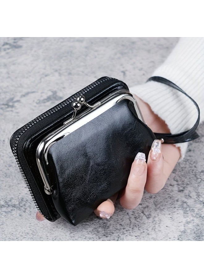 Goolsky New Wallet Women's Fashion Wrist Strap Short Coin Purse Large Capacity Coin Clip Bag Multi-Slot Card Holder Wallet - Image 5