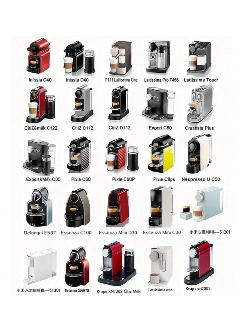 EZSOZO 5 Pack Reusable Coffee Capsules Refillable Coffee Capsules Compatible with Nespresso Original Series （Black） - Image 2