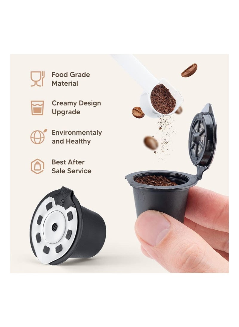 EZSOZO 5 Pack Reusable Coffee Capsules Refillable Coffee Capsules Compatible with Nespresso Original Series （Black） - Image 3