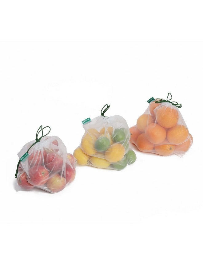 Earthwise Reusable Mesh Produce Bags - Washable Set of 9 Premium Bags, TRANSPARENT Lightweight, Strong SEE-THROUGH Mesh for shopping, transporting and storing fruits and veggies. - Image 2