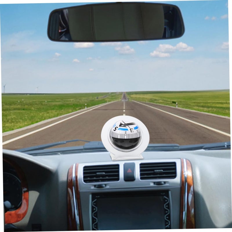 2PCS Holographic ABS Car Vent Spinner Compass Dashboard Digital Ornament Decor - Image 5