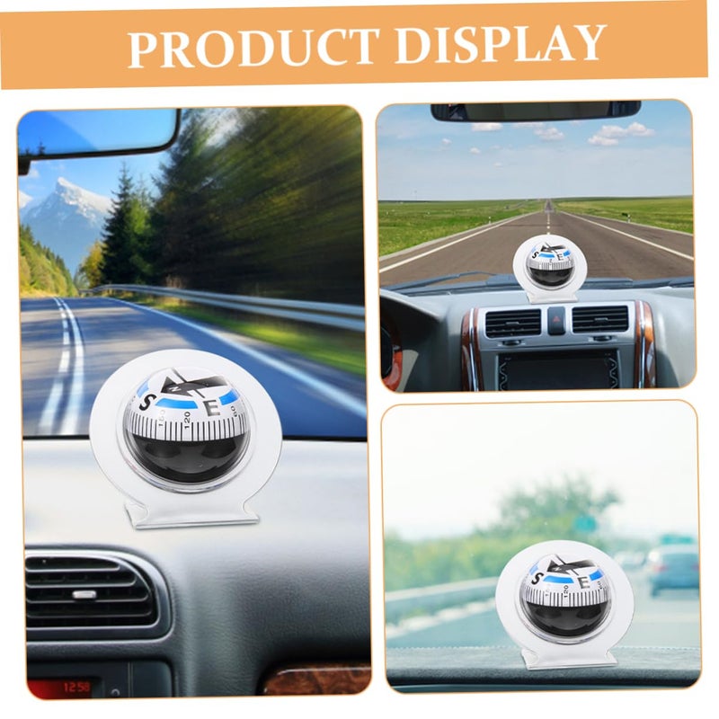 2PCS Holographic ABS Car Vent Spinner Compass Dashboard Digital Ornament Decor - Image 4