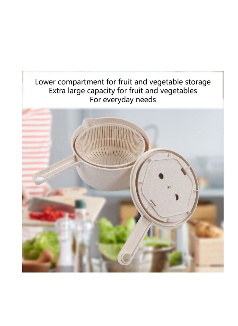 Generic Multipurpose Salad Spinner and Vegetable Washer with Colander Basket and Easy Grip Handle for Home Kitchen  - Image 4