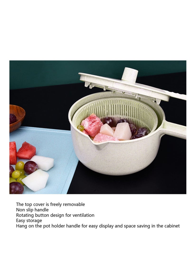 Generic Multipurpose Salad Spinner and Vegetable Washer with Colander Basket and Easy Grip Handle for Home Kitchen  - Image 5
