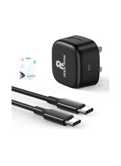 روك بو شاحن سريع لهاتف iPhone 16 15 شاحن من النوع C، شاحن USB C، شاحن iPhone 16 مع كابل بطول 1 متر لهاتف iPhone 16/16 Plus/16 Pro/16 Pro Max/iPhone 15/15 Pro Max/15 Plus/15 Pro/iPad Pro/AirPods  - Image 4