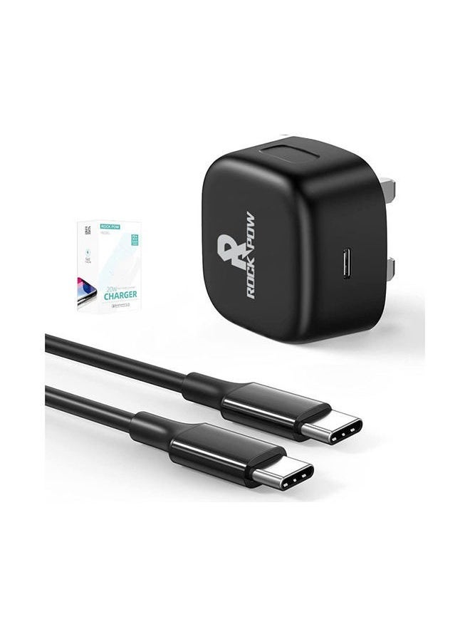 Rock Pow - Fast Charger for iPhone 16 15 Charger Type C Charger USB C Charger Block iPhone 16 Charger with 1M Cable for iPhone 16/16 Plus/16 Pro/16 Pro Max/iPhone 15/15 Pro Max/15 Plus/15 Pro/iPad Pro/AirPods - Image 1