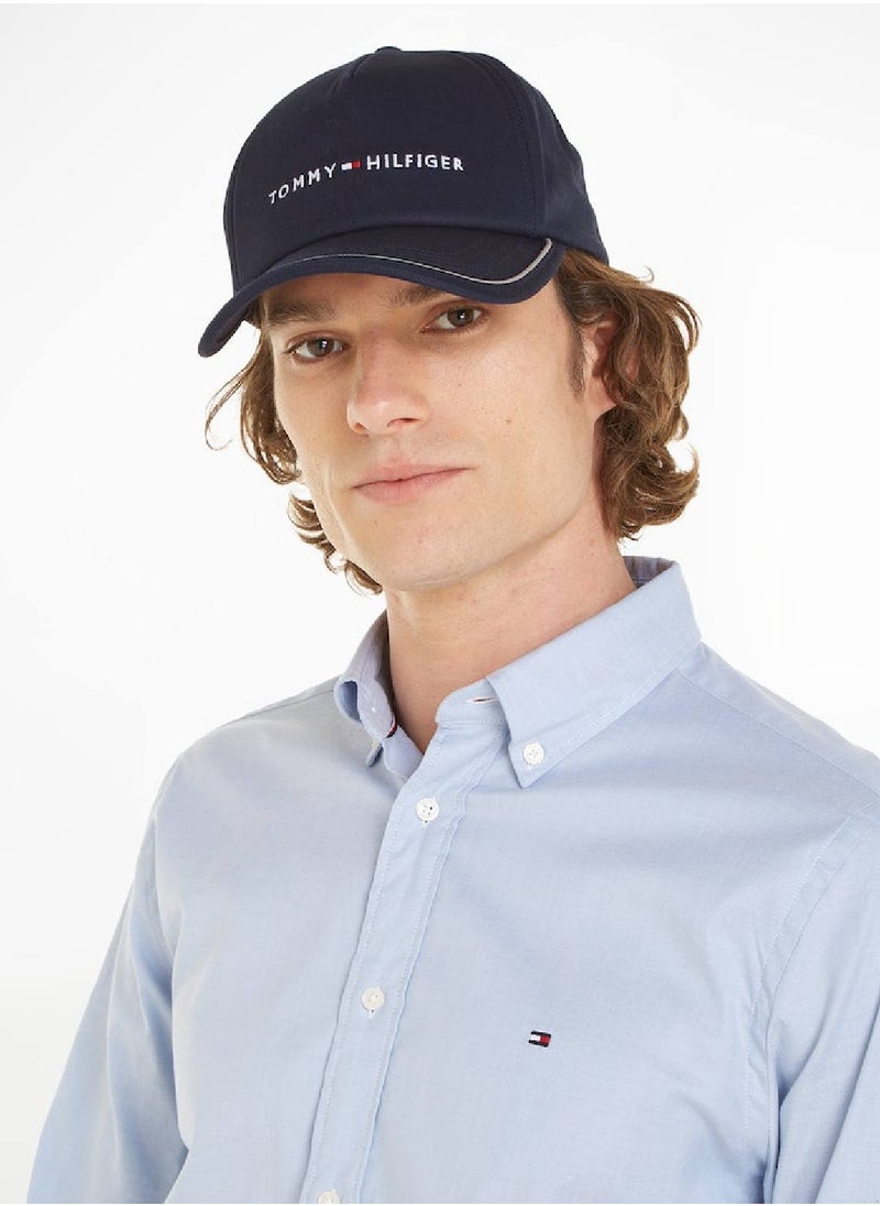 TOMMY HILFIGER - Men's Soft Logo Baseball Cap -  Pure organic cotton, Blue - Image 1