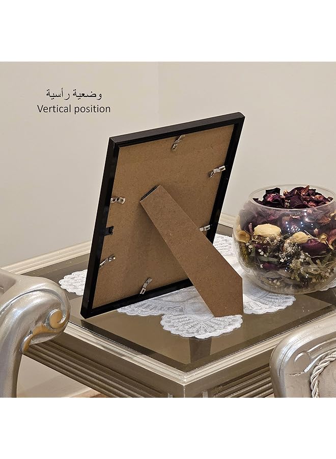 إيروريكس 5 × إطار صورة A4 إطار شهادة أنيق للعرض على الحائط أو الطاولة 5 أسود - Image 4