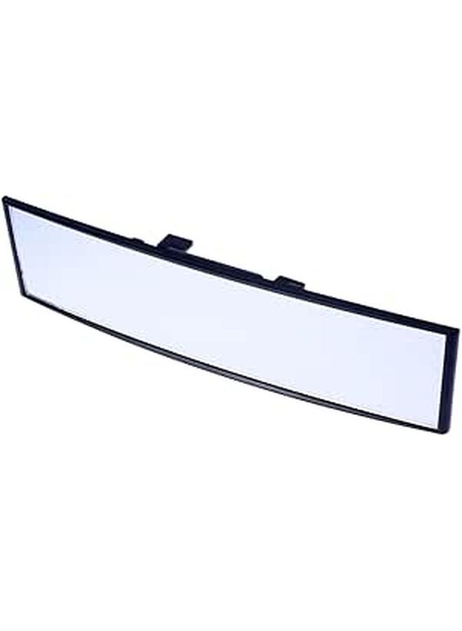 Wide Angle Curved Rear View Mirror Interior Replacement Car White Universal Fit - Image 1